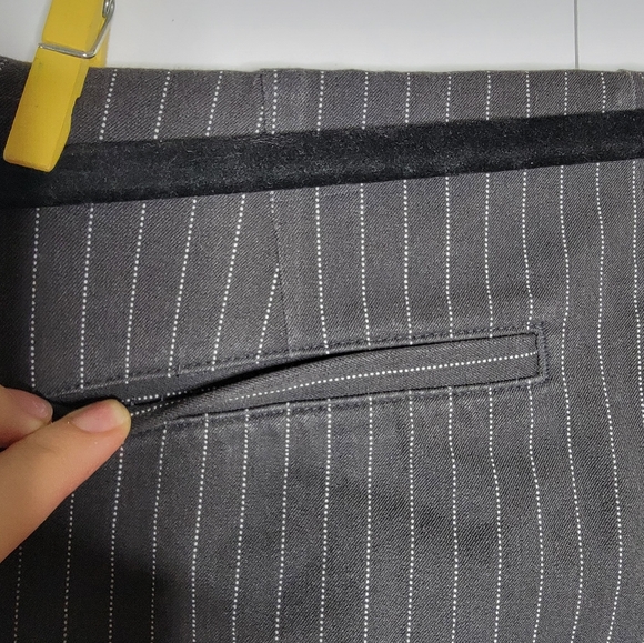 Old Navy High Rise Pixie Wide Leg Trousers Women S Tall Pinstripe - Picture 3 of 10